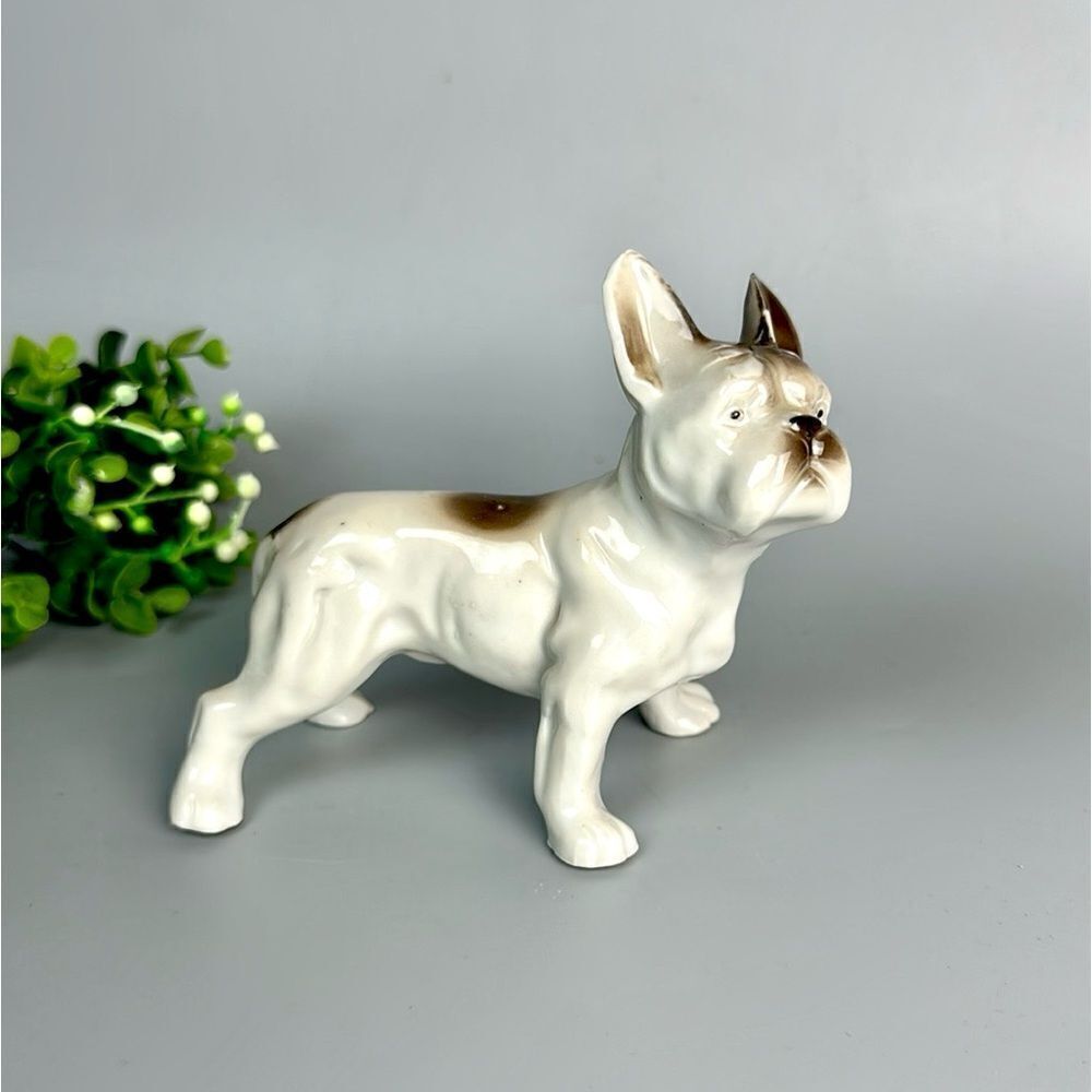 Ceramic Standing French Bulldog Dog Figurine Vintage made in Japan